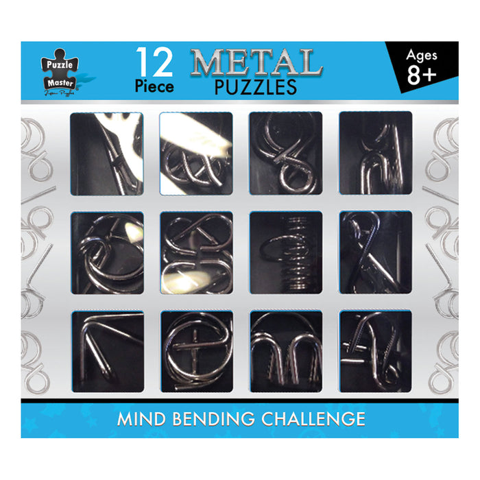 12 Metal Brain Teaser Puzzles