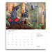 Calendar with a design of two parrots on a branch in a forest, featuring the month of August 2026.