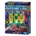 The retail packaging box for the 'Creepy Crawly Digging Lab' by KidzLabs. The box features a dark, spooky theme with illustrations of a green glow-in-the-dark bug, a green scorpion, and a large black spider, alongside three glowing specimen tubes and a magnifying glass.