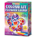Box of Kids Maker Colour Lit Flower Lamp craft kit with colorful design and paint markers.