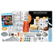 Educational science kit for creating models of the solar system on a white background