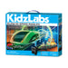 Box of KidzLabs Glow Hi-Speed Maglev toy set with green train and children on a white background