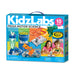 Box of KidzLabs Mega Motor Science kit with colorful graphics and images of children playing.