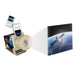 Space-themed photo album with satellite images on a white background