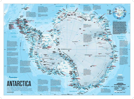 Antarctica Book + Map BUNDLE
