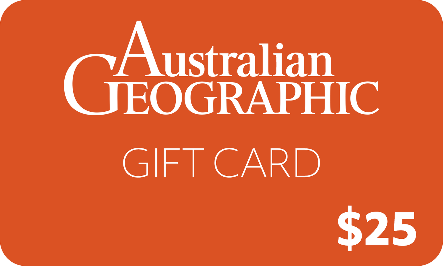 Australian Geographic Gift Card