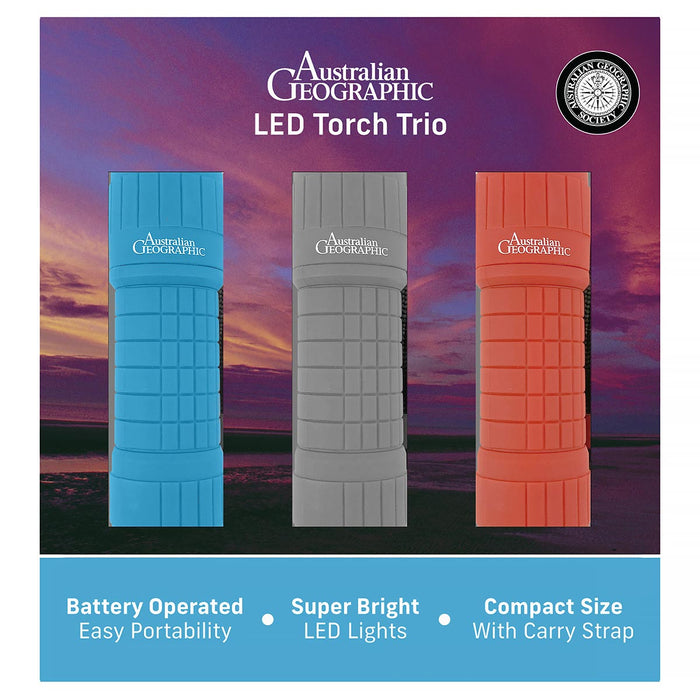 Australian Geographic LED Torch Trio