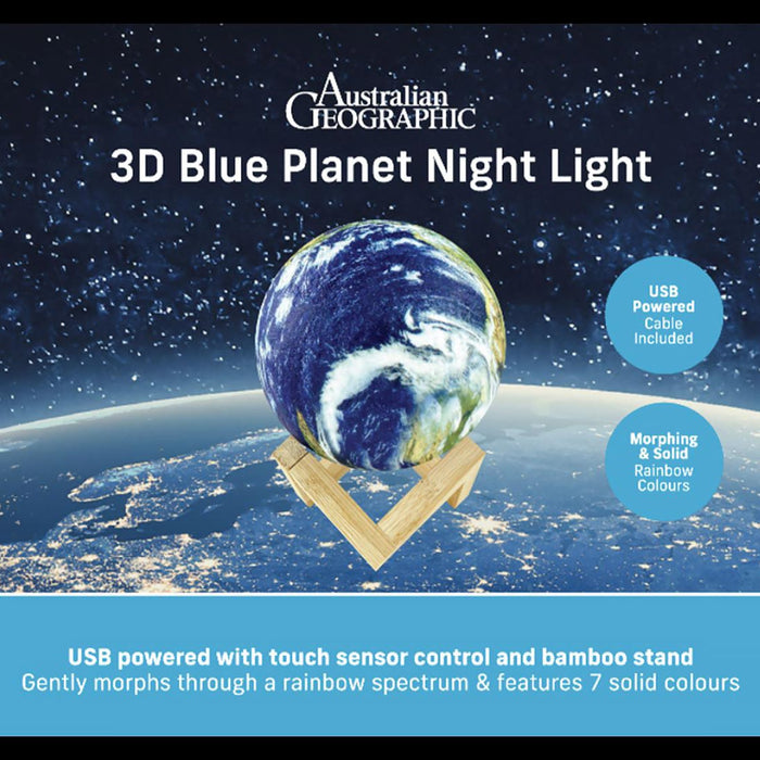 Australian Geographic 3D Lamp - Blue Planet USB
