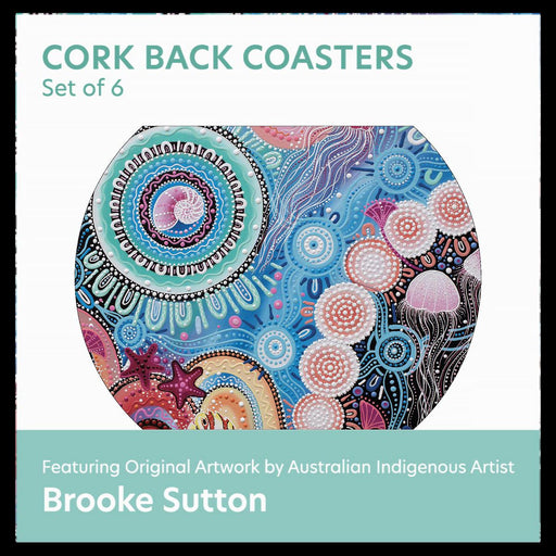 Cork Back Coasters Swim