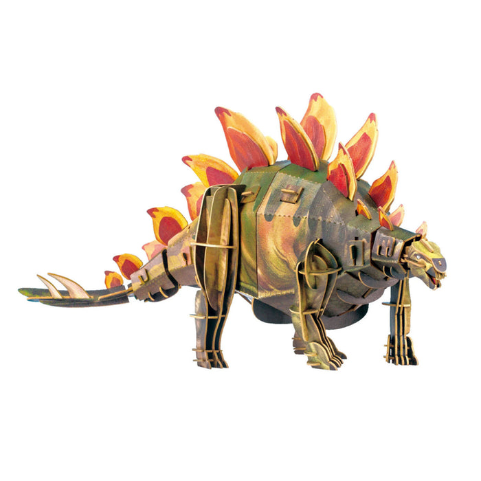3D paper model of a Stegosaurus dinosaur on a white background