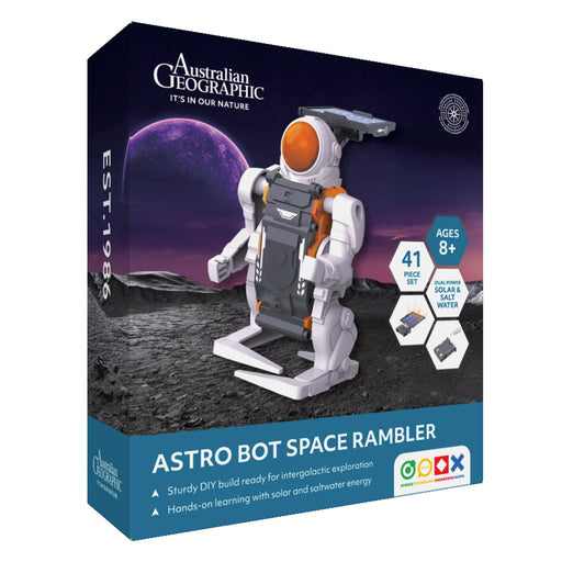 Australian Geographic Astro Bot Space Rambler toy packaging on a white background
