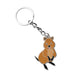 Keychain with a cartoon quokka design on a white background