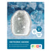 Australian Geographic DIY Science Kit: Meteoric Geode package. The packaging features a blue icy background with a clear plastic shell containing white crystalline powder, with text indicating it is for ages 8+ and fast crystal growing.