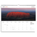 Calendar page for May 2026 featuring Uluru with a white background
