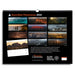 Australian Panoramas 2026 calendar with scenic images on a black background