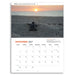 A single-page calendar spread featuring a beach sunset photograph with a sea turtle on sand at the top and a November 2027 calendar grid below on a white page.