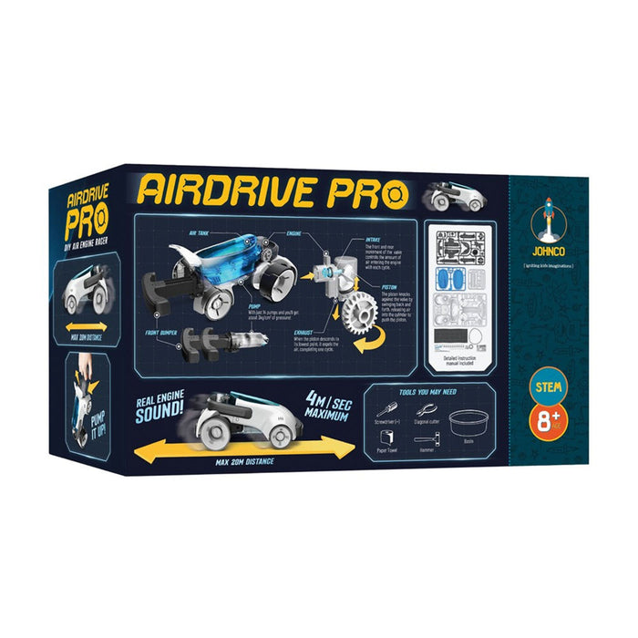 Box of Airdrive Pro toy with technical details and branding on a white background