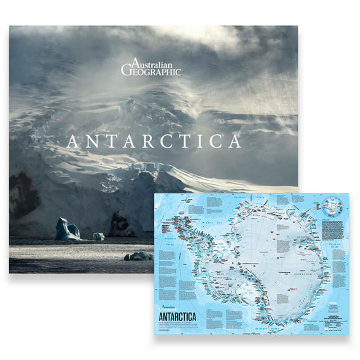 Antarctica Book + Map BUNDLE