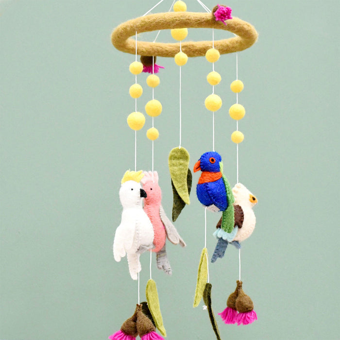 Baby Cot Mobile Australian Birds