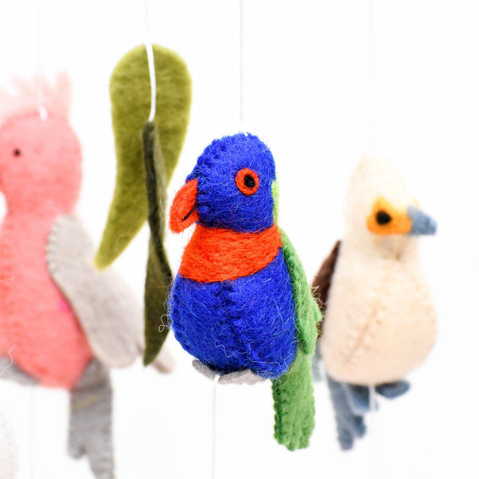 Baby Cot Mobile Australian Birds