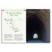 A printed brochure or booklet spread showing the Brisbane Valley Rail Trail. The left page has a light background with green headers, a trail map, and trail text.