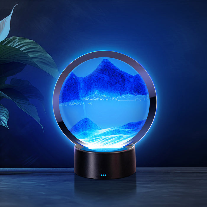 Circular LED Sand Art - Blue