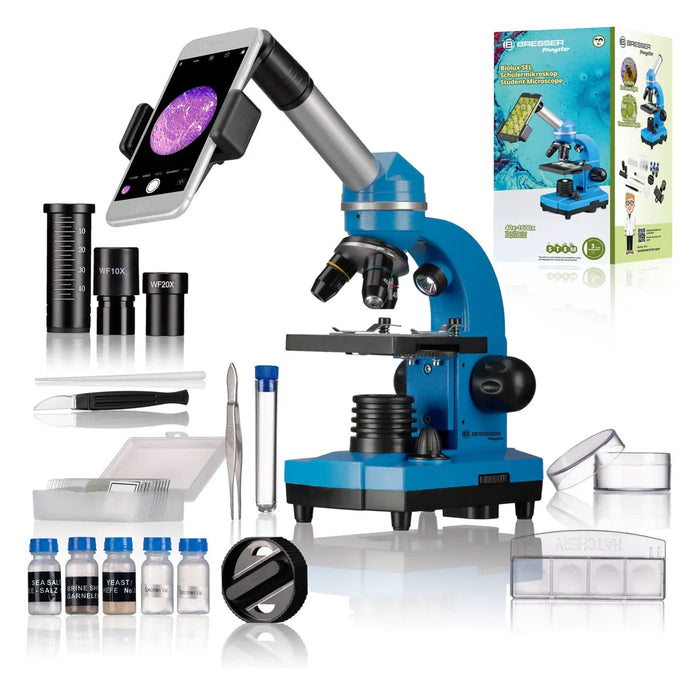 Bresser Junior Biolux Student Microscope - Blue