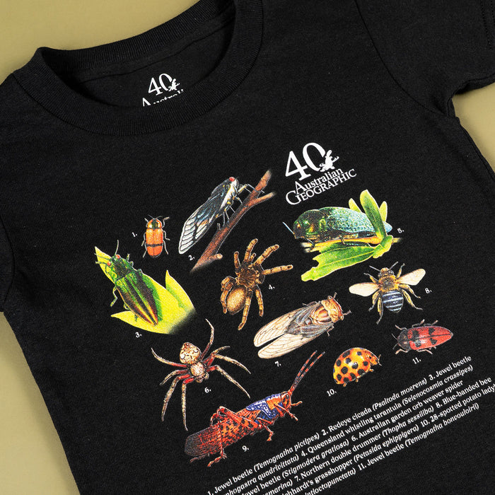 Insects of Australia Kids T-Shirt - Australian Geographic 40th Anniversary