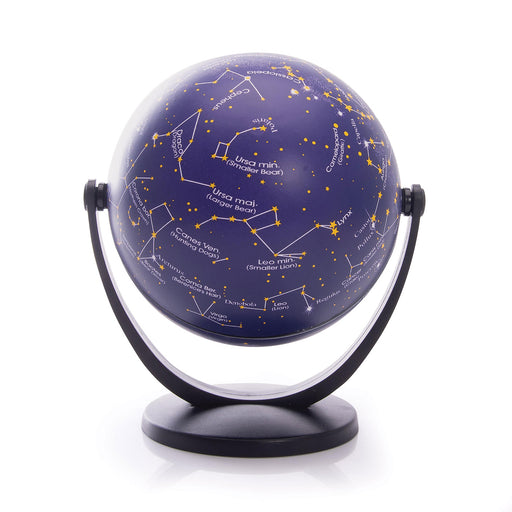 Globe with star constellations on a white background