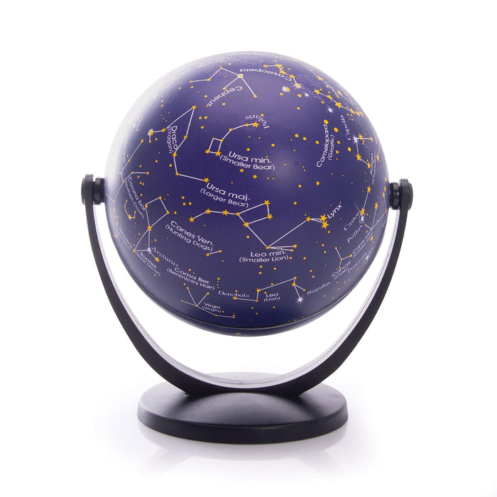 Globe with star constellations on a white background