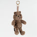 Brown quokka keychain on a white background