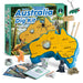 Australia Dig Kit with map, toys, and educational materials on a white background