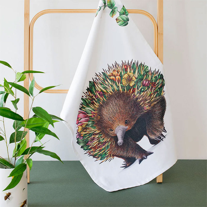 Marini Ferlazzo Organic Cotton Tea Towel – Echidna Bushwalk