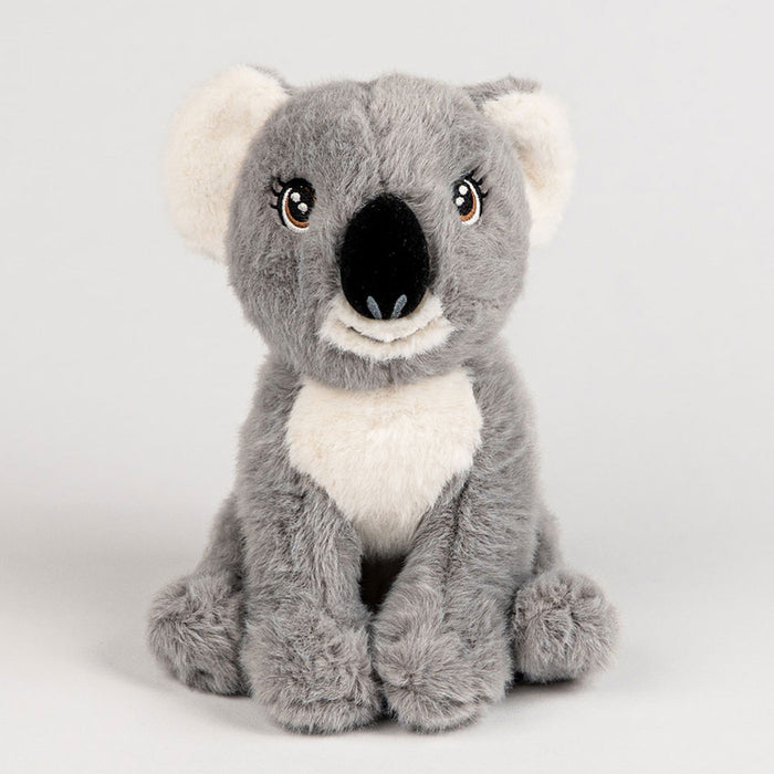 Plush toy koala on a white background