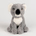 Plush toy koala on a white background