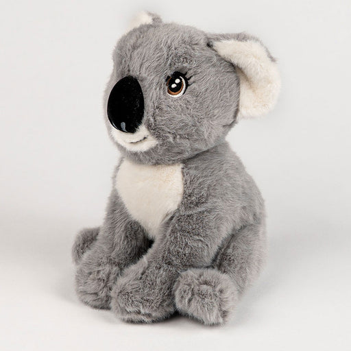 Plush toy koala on a white background