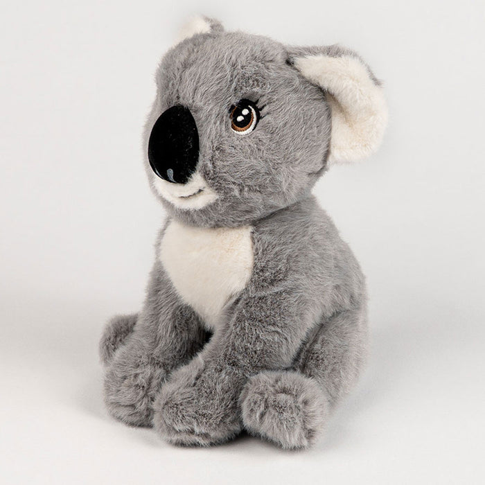 Plush toy koala on a white background