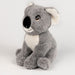 Plush toy koala on a white background