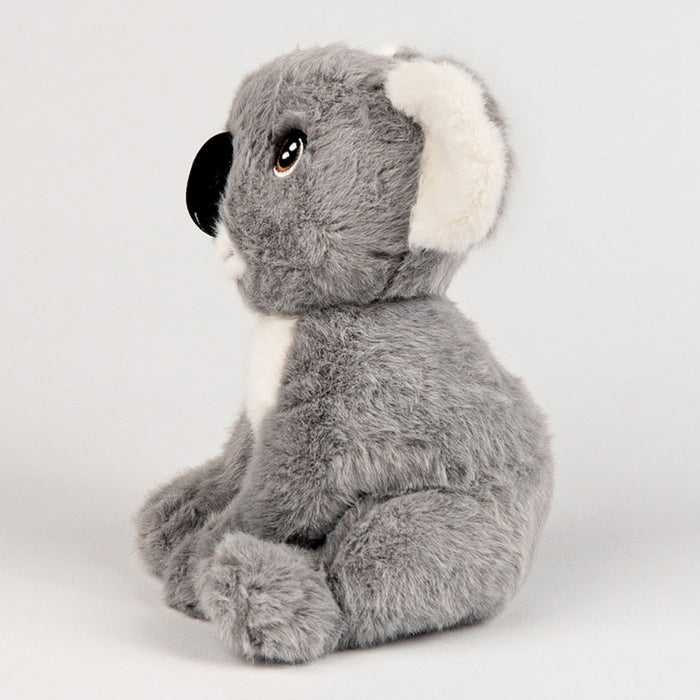 Plush toy koala on a white background