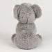 Grey plush toy koala on a white background