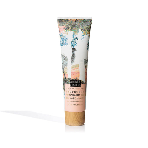 Tub of Alpers Designs saltbush and cadamba body scrub on a white background