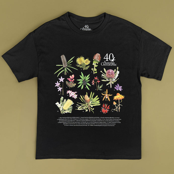 Florals of Australia Youth T-Shirt - Australian Geographic 40th Anniversary