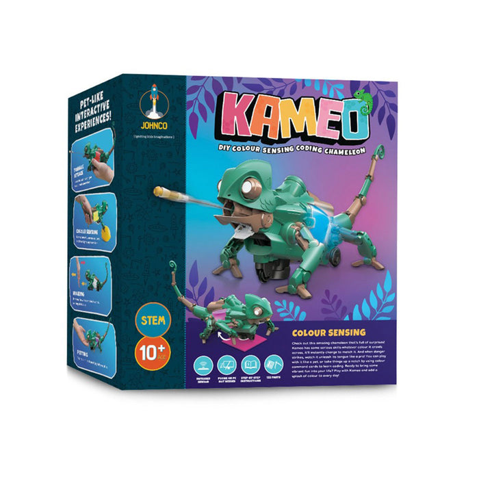 Kameo toy packaging with colorful design and toy illustration on a white background