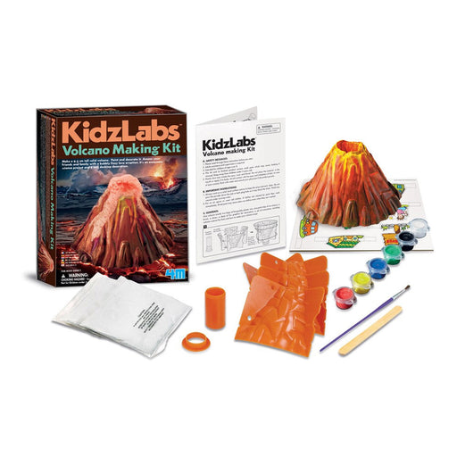 KidzLabs Volcano Making Kit with components on a white background