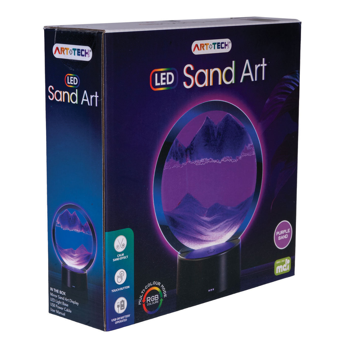 Circular LED Sand Desk Art Purple Australian Geographic Shop