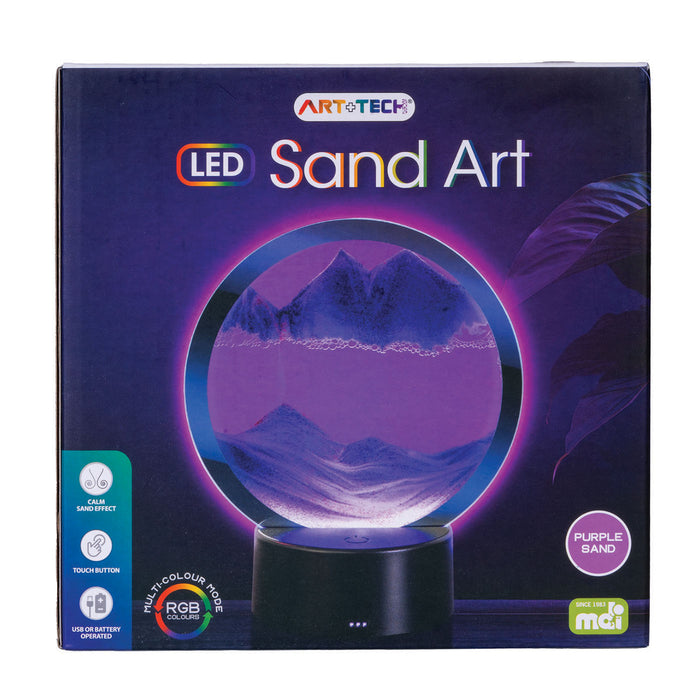 Circular LED Sand Art - Purple