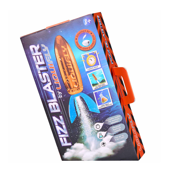 Fizz Blaster by Liquefly toy packaging on a white background