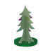 Green paper Christmas tree on a white background