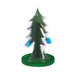 Decorative Christmas tree figurine with snow on a white background