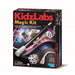 Box of KidzLabs Magic Kit with magic sticks and dice on a white background